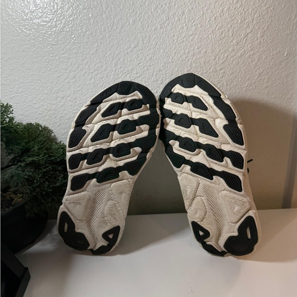 Hoka  Clifton 9 Black and White Athletic Sneakers - Picture 9 of 10